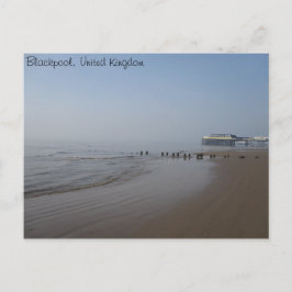 Cartão Postal Blackpool Central Pier and Beach