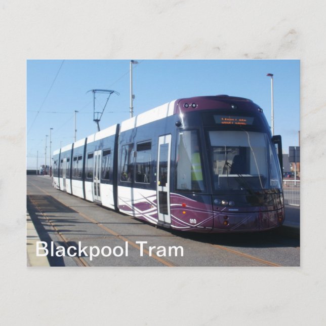 Cartão Postal Blackpool Tram (Frente)