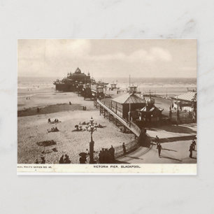Cartão Postal Blackpool, Victoria Pier