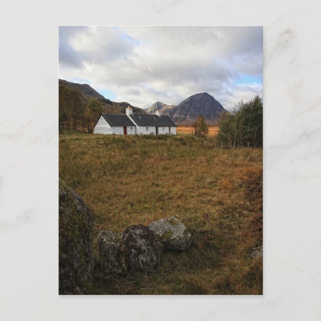 Cartão Postal Blackrock Cottage, Glencoe, Escócia (Frente)