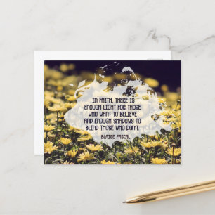 Cartão Postal Blaise Pascal Inspirational Citação "Na fé"