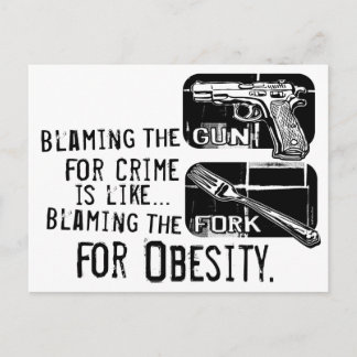 Cartão Postal Blaming the Gun