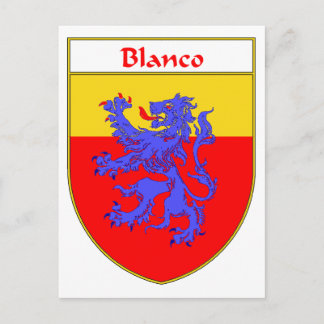 Cartão Postal Blanco Casaco de Armas/Proteção Familiar