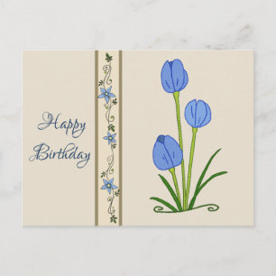Cartão Postal Blaue Blüten