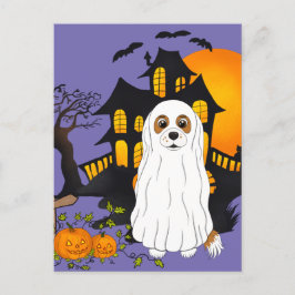 Cartão Postal Blenheim Cavalier Ghost Halloween