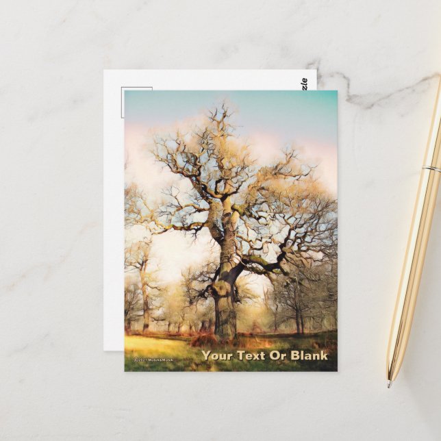 Cartão Postal Blenheim Palace English Oak (Frente/Verso In Situ)