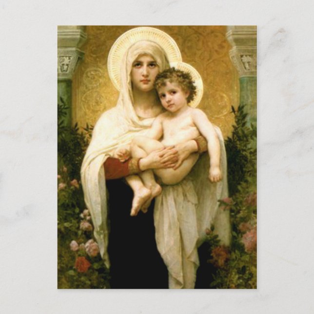 Cartão Postal Blessed Virgin Mary and Infant Child Jesus (Frente)