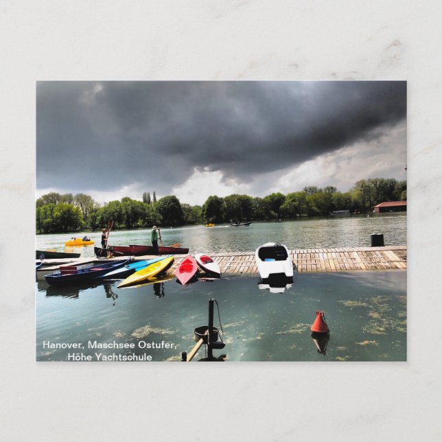 Cartão Postal Blick über den Maschsee, Hannover (Frente)