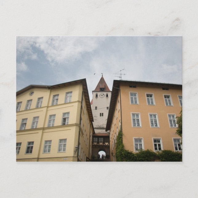 CARTÃO POSTAL BLICK VON MARKTPLATZ HAAG AUF KLEINEN SCHLOSSTURM (Frente)