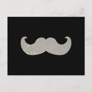 Cartão Postal Bling Branco (Faux Glitter Graphic)