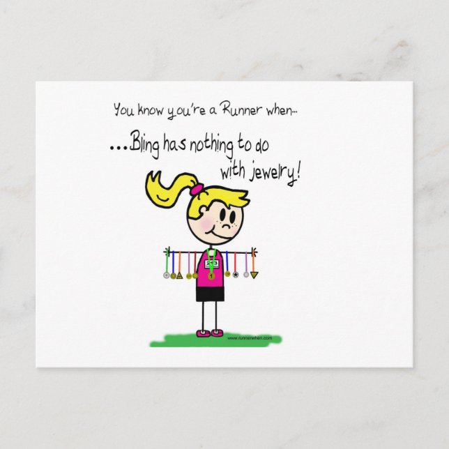 Cartão Postal Bling do corredor (Frente)