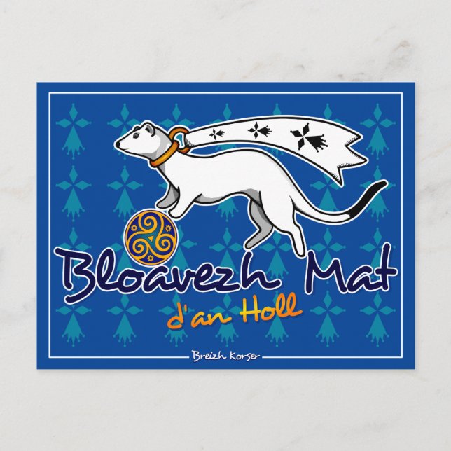 Cartão Postal Bloavezh mat d'an holl (Bonne année à tous) (Frente)