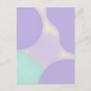Cartão Postal Blob Abstrato Orgânico Lavanda Pastel