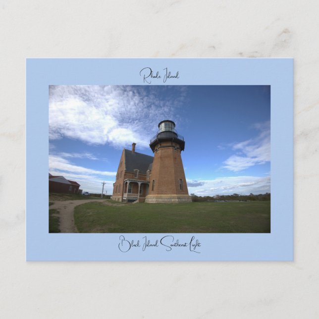 Cartão Postal Block Island Southeast Light Postcard (Frente)