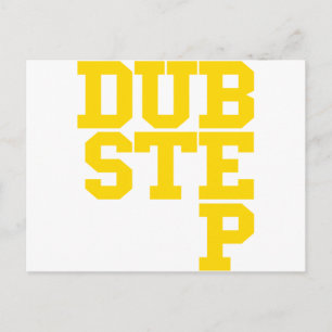 Cartão Postal Blockletter Dubstep (Dourado)