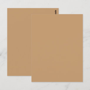 Cartão Postal Bloco de Cor Bege Pêssego Design de Casamento So