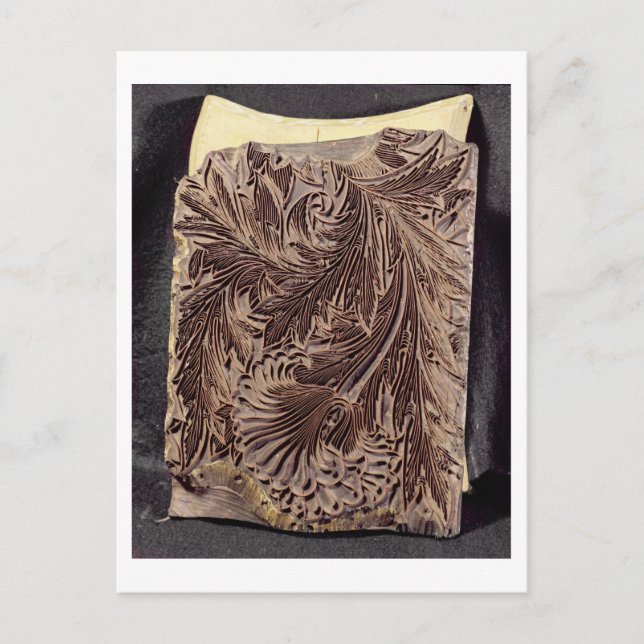 Cartão Postal Bloco de impressão design Tulip, 1875 (madeira ent (Frente)