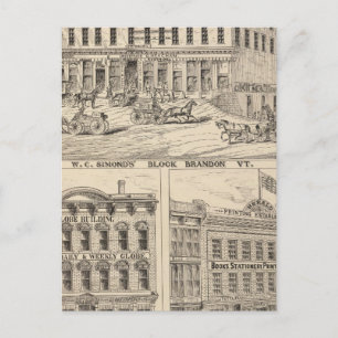 Cartão Postal Bloco de WC Simond em Brandon