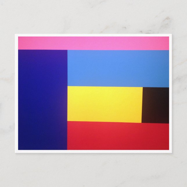 Cartão Postal blocos de cores (Frente)