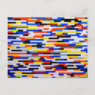 Cartão Postal Blocos principais de criação de cores do azulejo