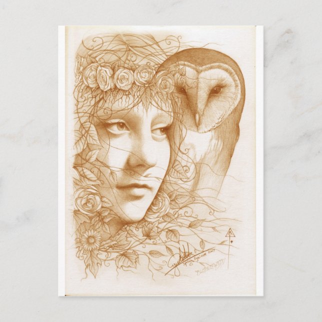 Cartão Postal Blodeuwedd (Frente)