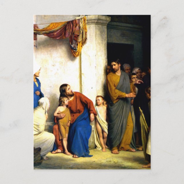 Cartão Postal Blogue - Que as Crianças Pequenas Venham A Mim (Frente)