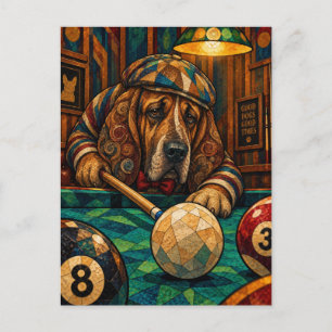 Cartão Postal Bloodhound, Mosaico Geométrico