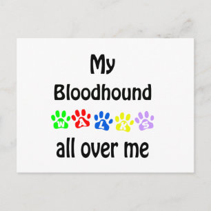Cartão Postal Bloodhound Walks Design
