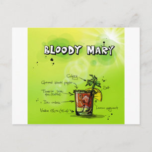 Cartão Postal Bloody Mary Recebe - Presente de Cocktail