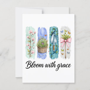 Cartão Postal Bloom com a Arte Floral Grace Garden