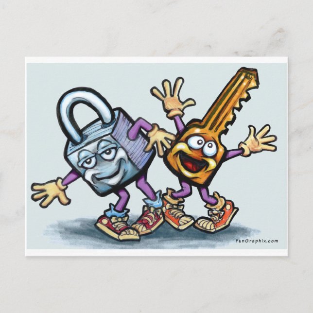 Cartão Postal Bloquear tecla n (Frente)