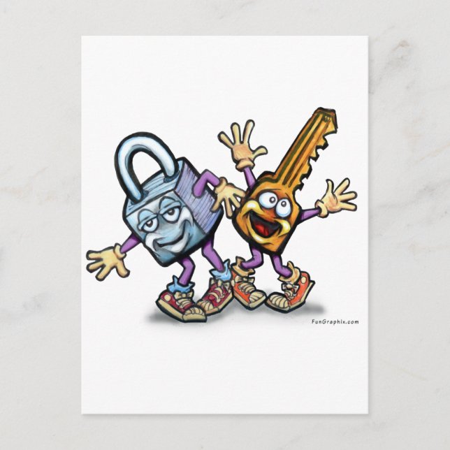 Cartão Postal Bloquear tecla n (Frente)