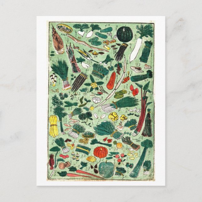 Cartão Postal Bloqueio de Madeira Japonês por Shigenobu (Frente)