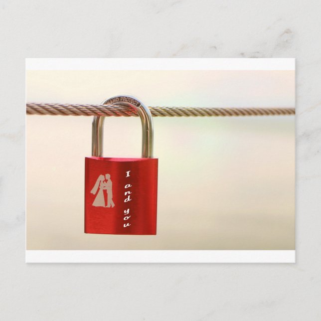 Cartão Postal Bloqueio do amor (Frente)