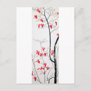 Cartão Postal Blossomas da Magnolia Tree, Kobayashi Kokei