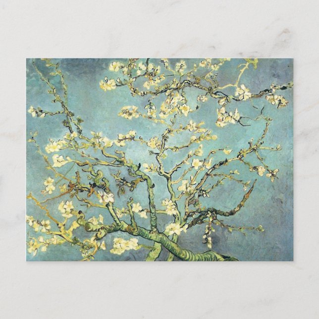Cartão Postal Blossoming Almond Tree Van Gogh Fine Art (Frente)