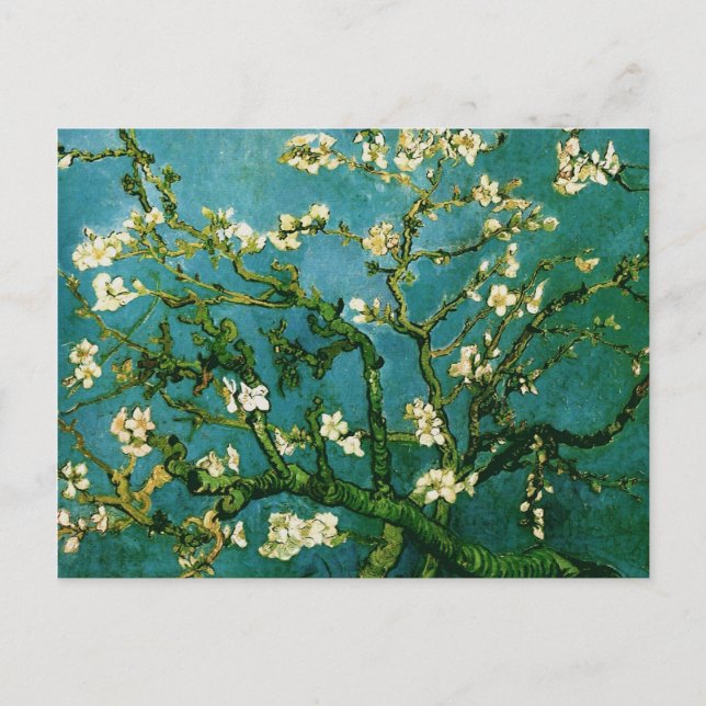 Cartão Postal Blossoming Almond Tree Van Gogh Fine Art (Frente)