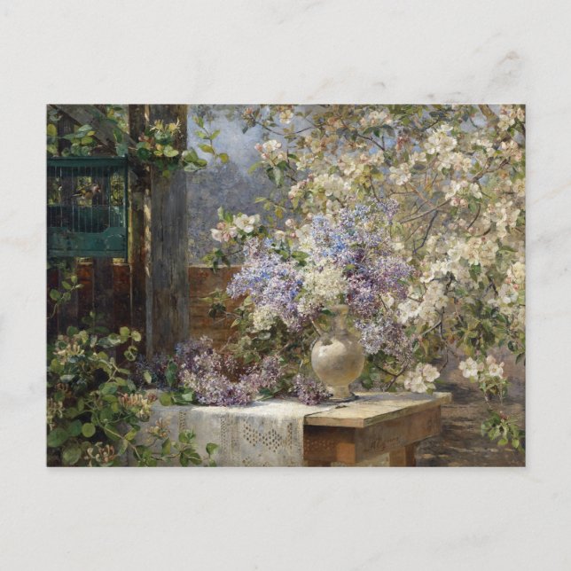 Cartão Postal Blossoming Bower by Egner (Frente)