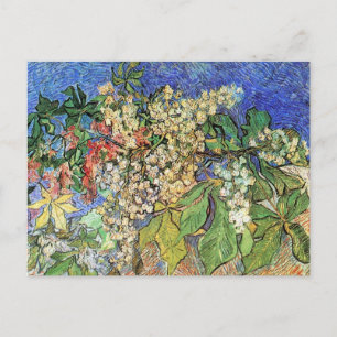 Cartão Postal Blossoming Chestnut Branches de Vincent van Gogh
