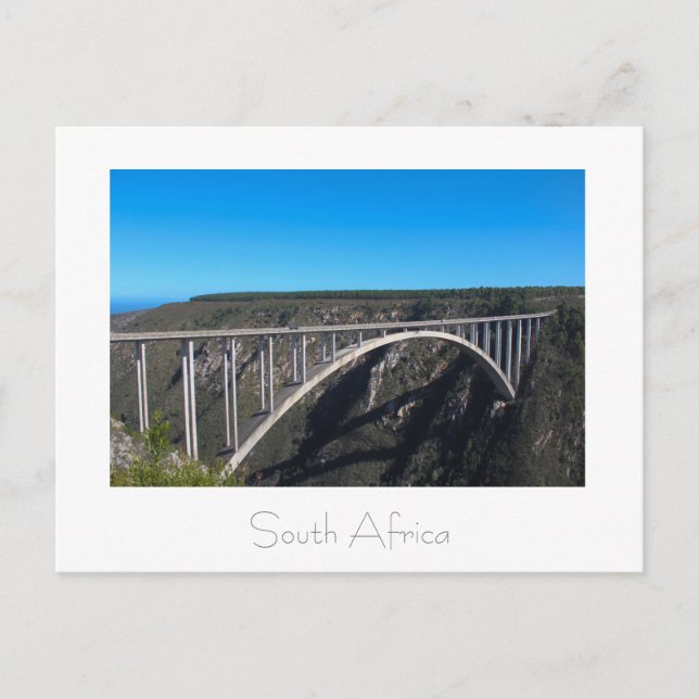 Cartão postal Bloukrans Bridge Tsitsikamma África  (Frente)