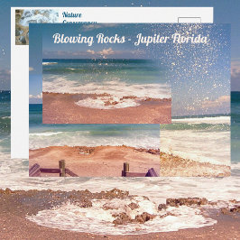 Cartão Postal Blowing Rocks Jupiter FL Fotográfico