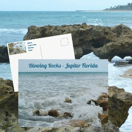 Cartão Postal Blowing Rocks Jupiter Florida Fotográfico