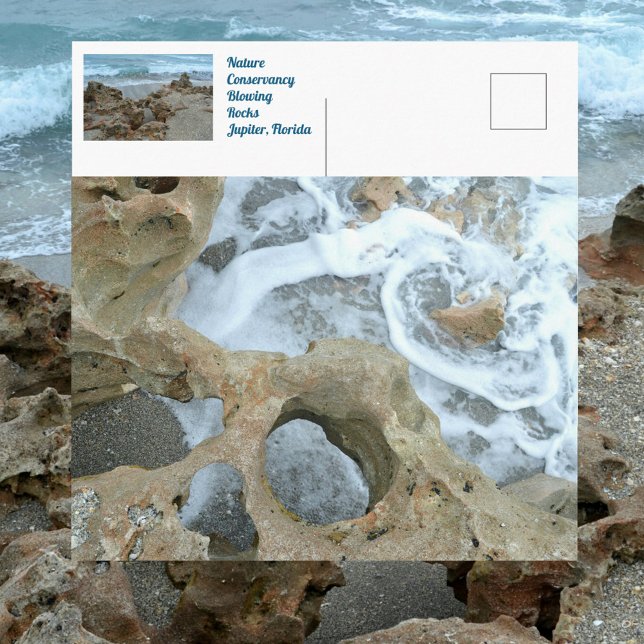 Cartão Postal Blowing Rocks Jupiter Florida Fotográfico (Criador carregado)