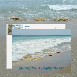 Cartão Postal Blowing Rocks Júpiter Flórida Fotográfico