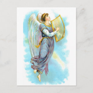 Cartão Postal Blue Angel E Harp