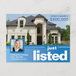 Cartão Postal Blue Apenas listou o modelo do anúncio imobiliário