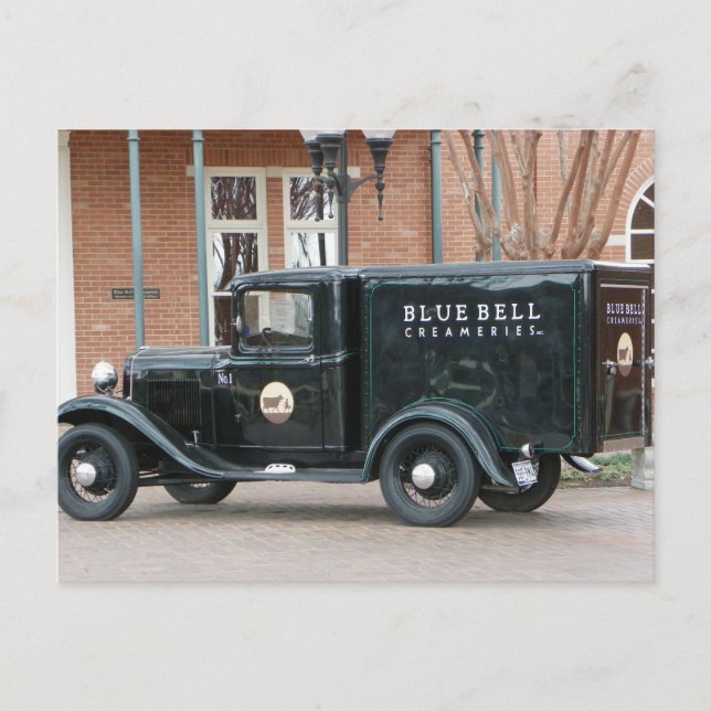 Cartão Postal Blue Bell Creamery Truck (Frente)