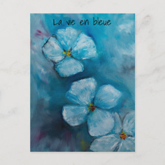 Cartão Postal Blue blossoms „la vie en bleue“ postkarte