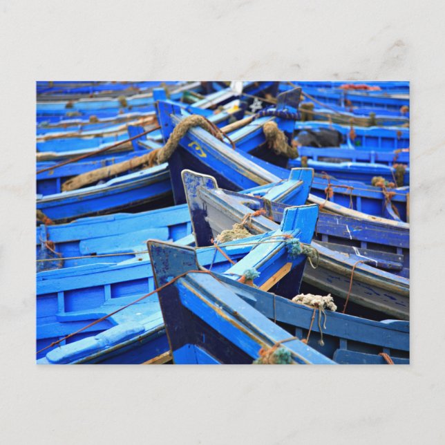 Cartão Postal Blue Boats (Frente)