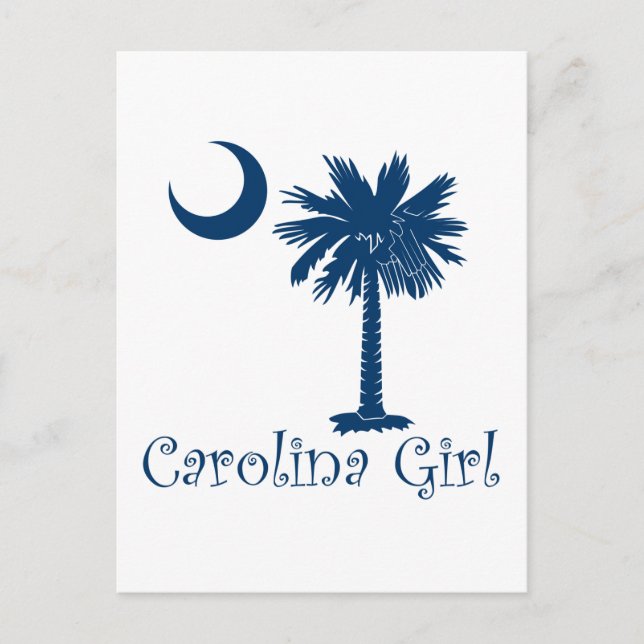Cartão Postal Blue Carolina Girl Palmetto (Frente)